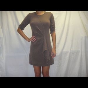 BCBG maxazria runway cashmere dress brown Xs